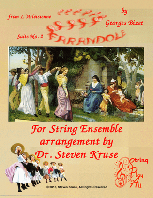 Book cover for Farandole from Bizet's L'Arlesiene Suite No. 2, for Multi-Level String Orchestra