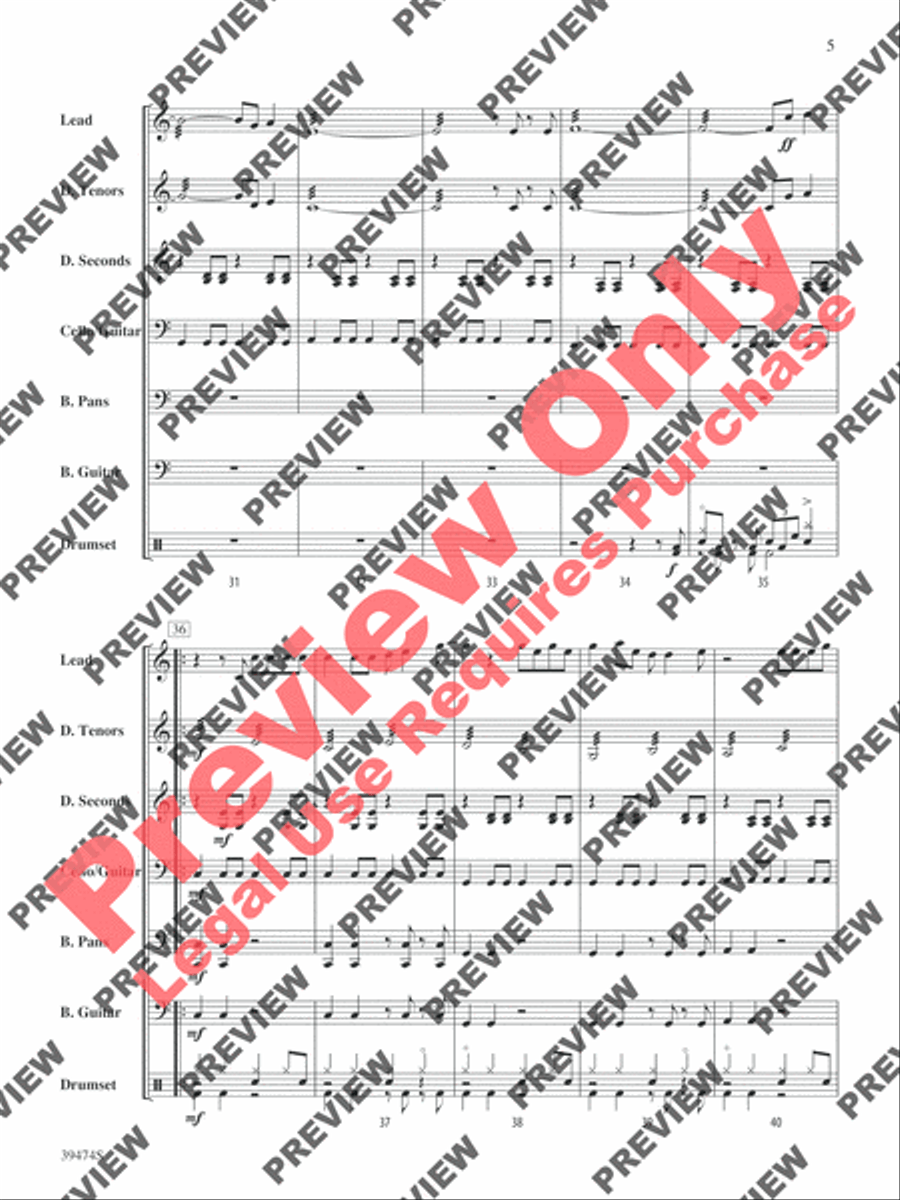 I'm Yours Steel Drum Band scores gallery preview page 6