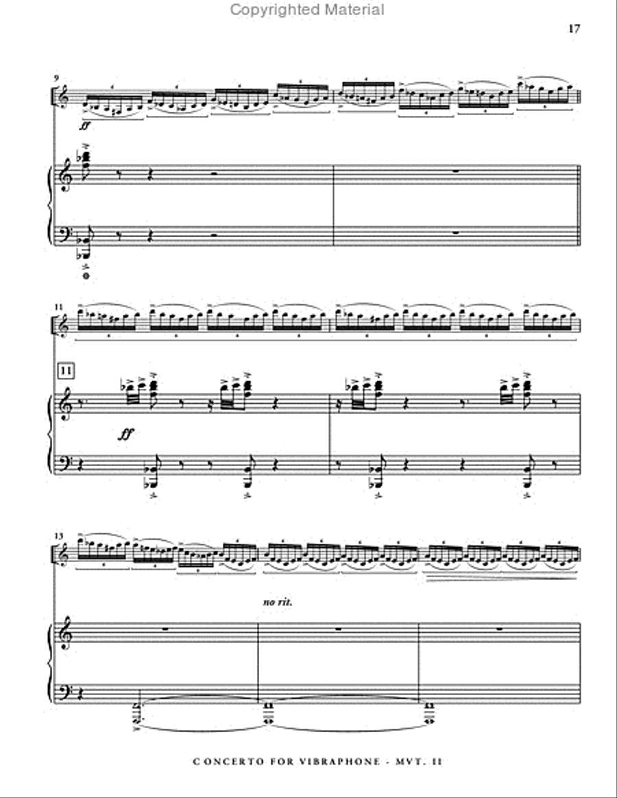 Concerto for Vibraphone (piano reduction) Percussion Ensemble scores gallery preview page 8