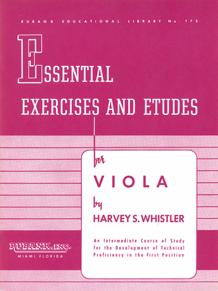 Book cover for Essential Exercises and Etudes for Viola