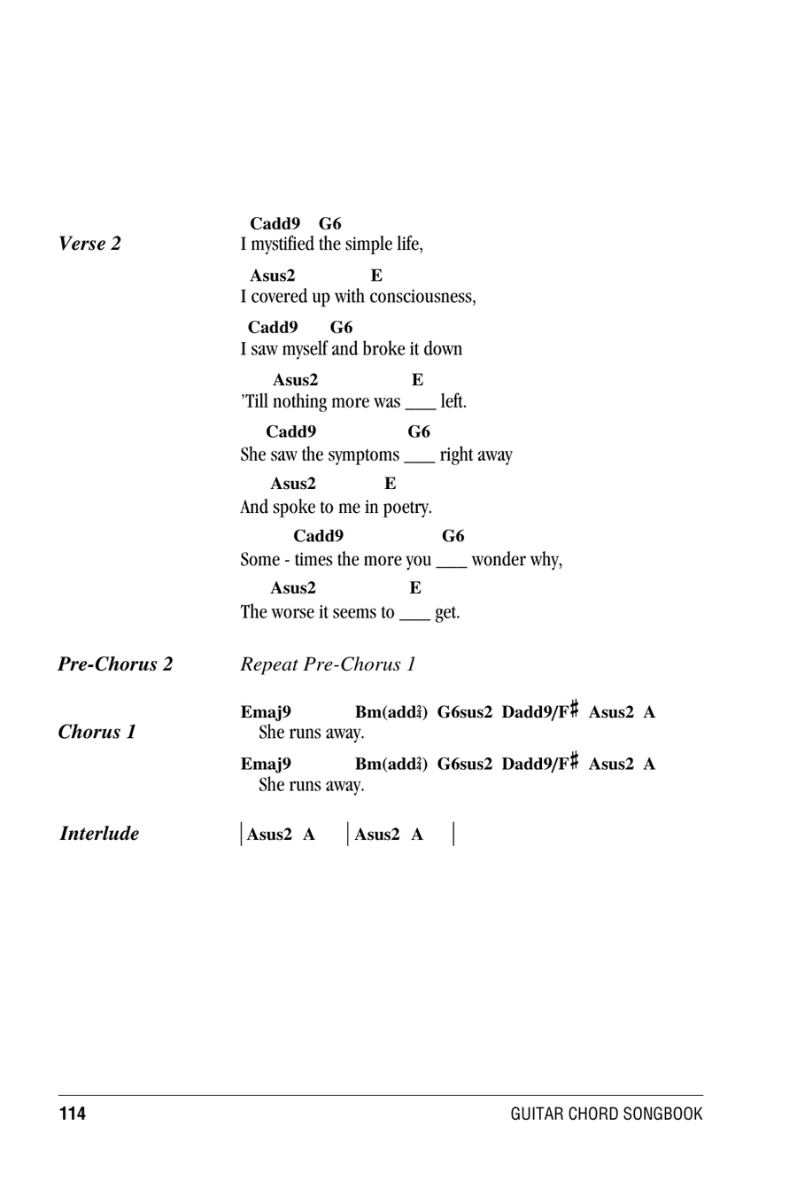 She Runs Away Acoustic Guitar scores gallery preview page 2