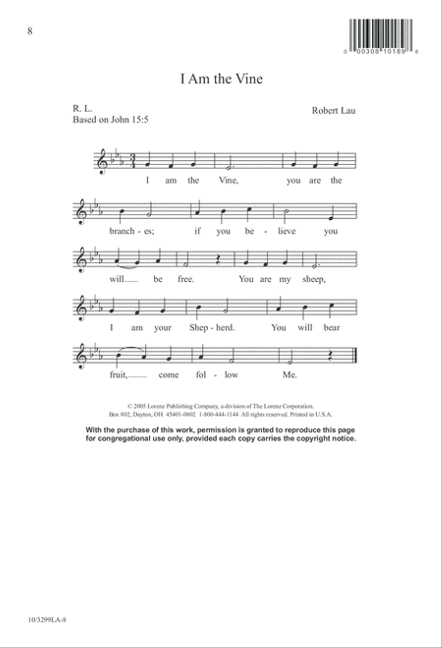 I Am the Vine I Am the Vine 2-Part scores gallery preview page 8