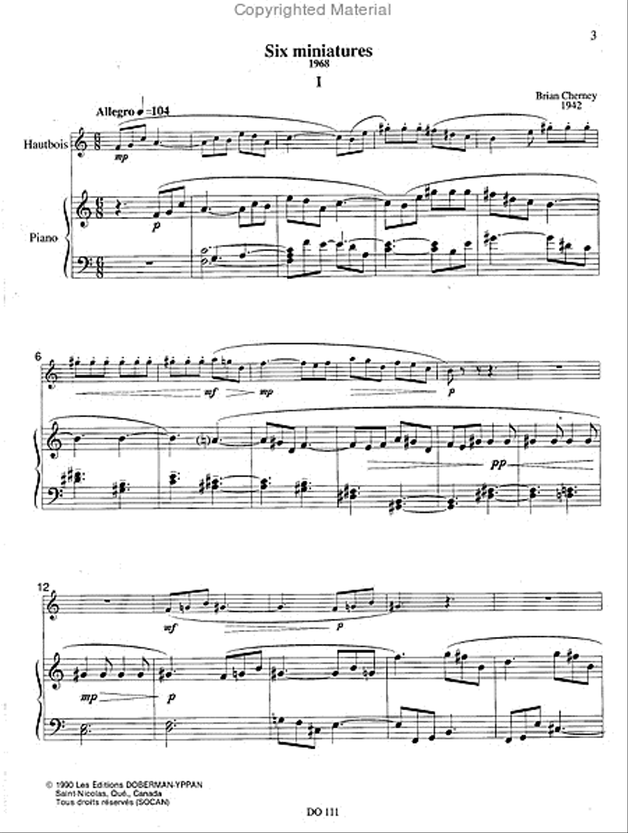 Six miniatures Piano Accompaniment scores gallery preview page 2