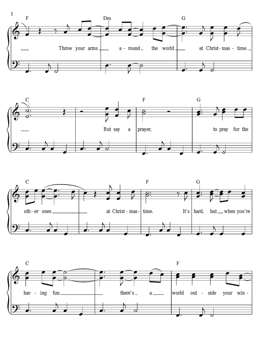 Do They Know It's Christmas? Easy Piano scores gallery preview page 2