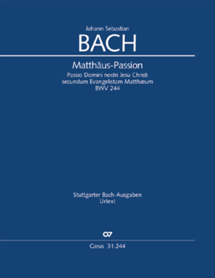 St. Matthew Passion (Matthaus-Passion) 4-Part scores gallery preview page 1