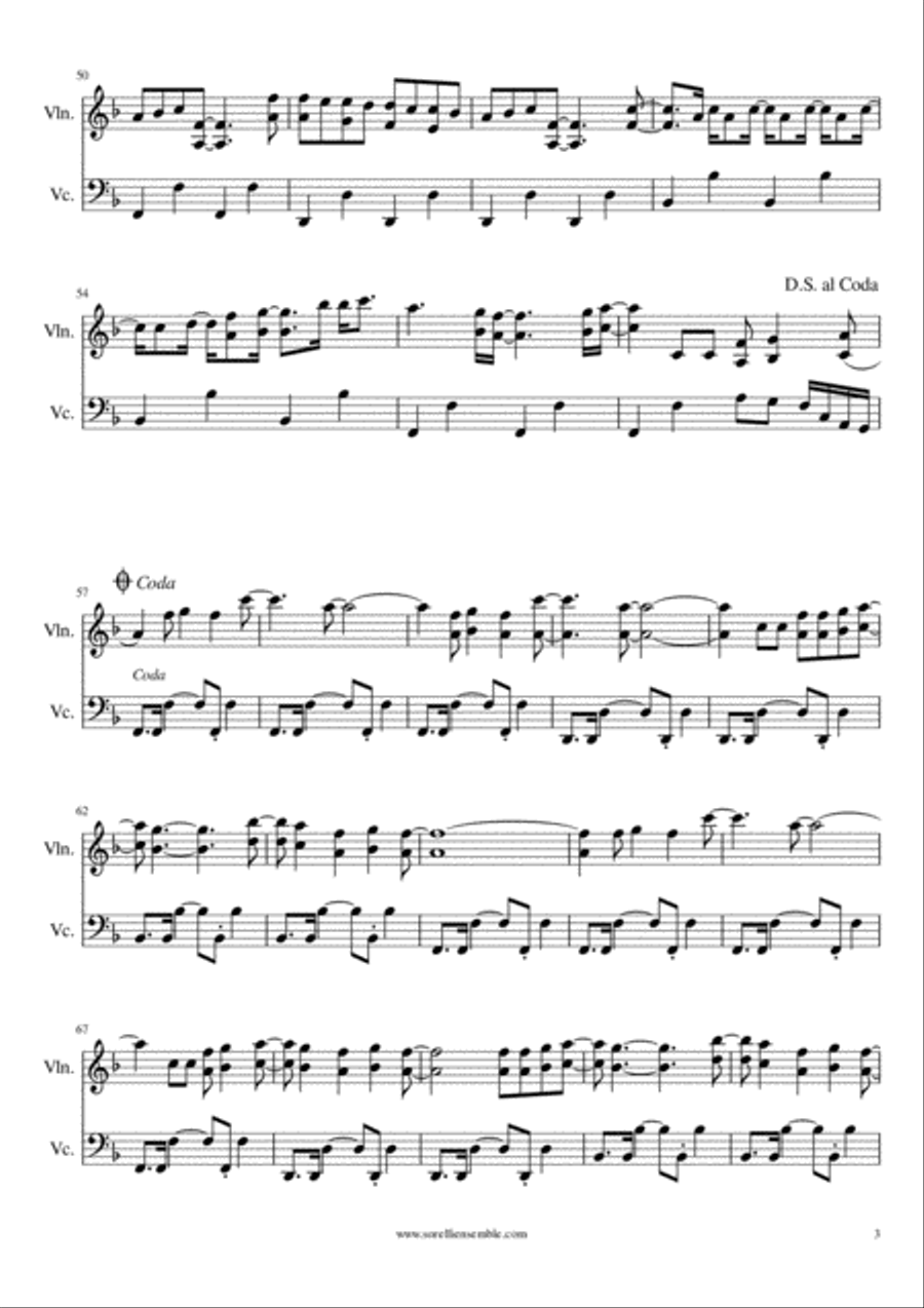 Just The Way You Are String Duet scores gallery preview page 3