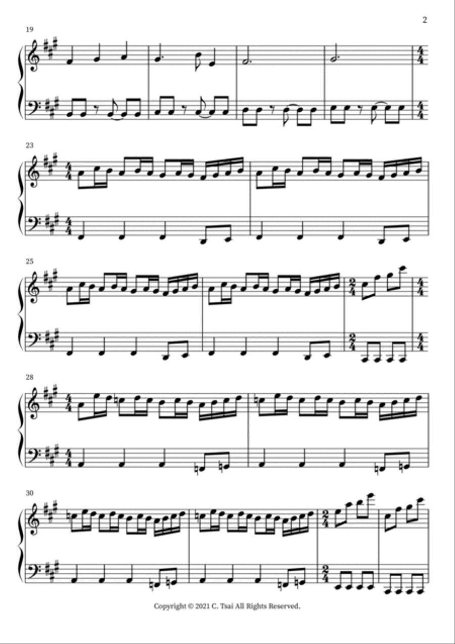 Naruto Easy Piano scores gallery preview page 2