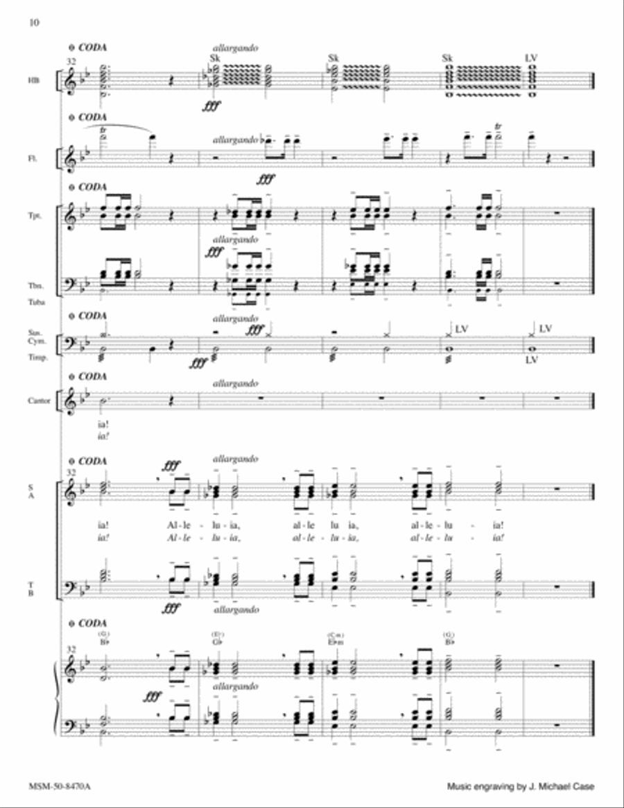Christ Is Risen, Alleluia (Full Score) Choir scores gallery preview page 7