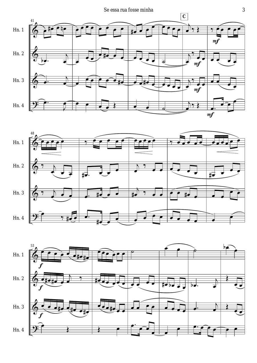 Se essa rua fosse minha Brass Ensemble scores gallery preview page 4