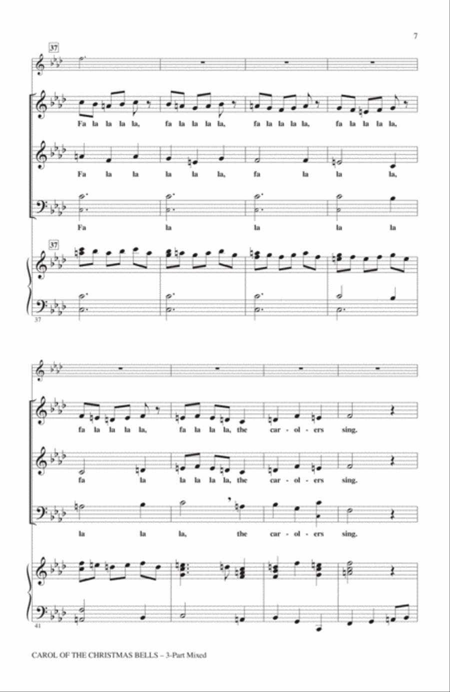 Carol Of The Christmas Bells 3-Part scores gallery preview page 5