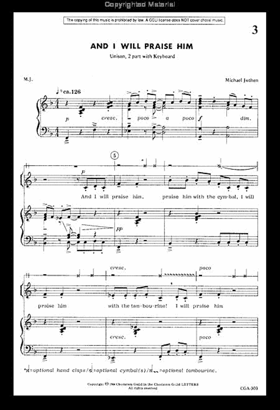 And I Will Praise Him (Two-part) 2-Part scores gallery preview page 2