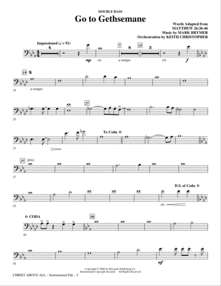 Christ Above All - Double Bass Choir scores gallery preview page 5