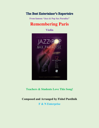 Book cover for "Remembering Paris"-Background track for Violin-Video