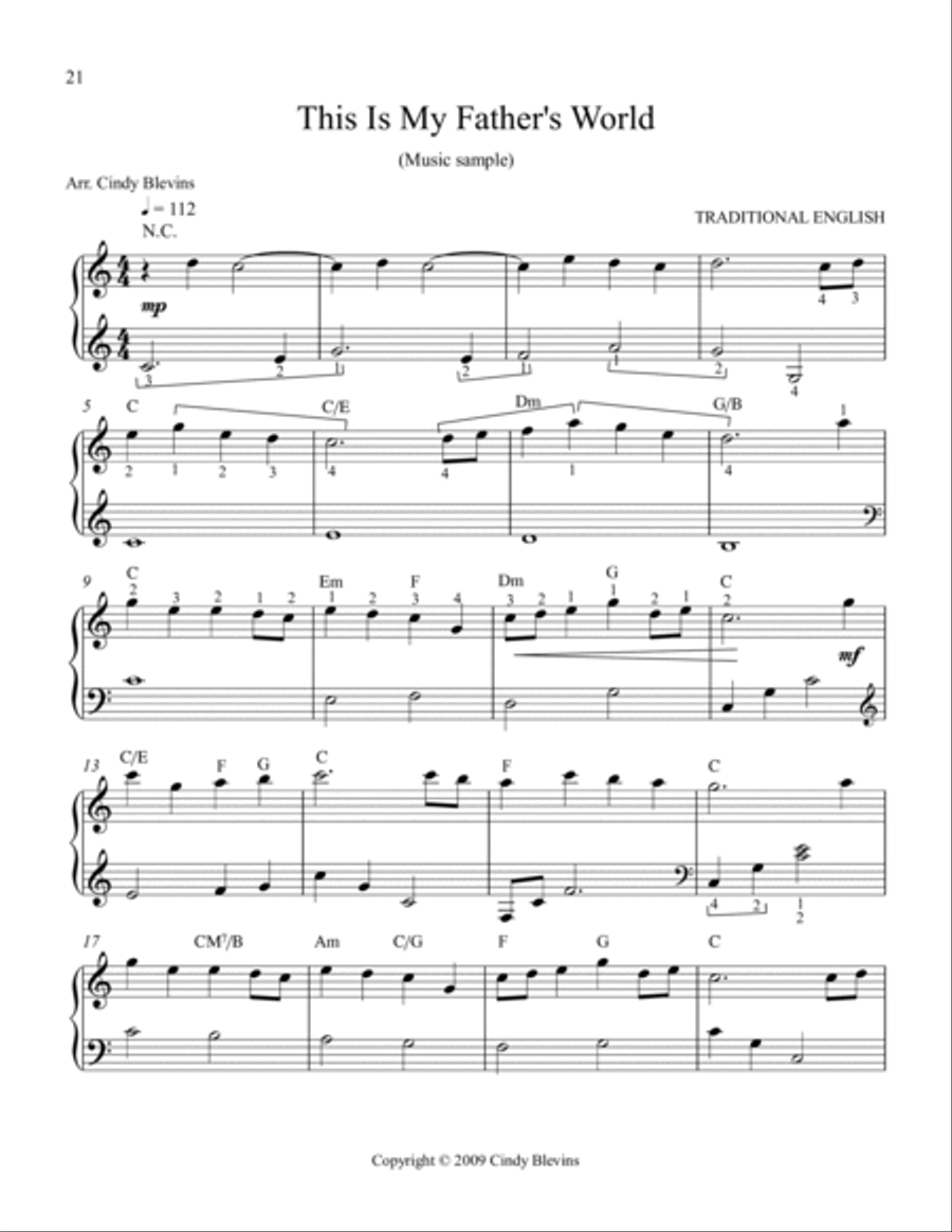 Easy Favorites, Vol. 1, Hymns, harp solos Celtic Harp scores gallery preview page 5