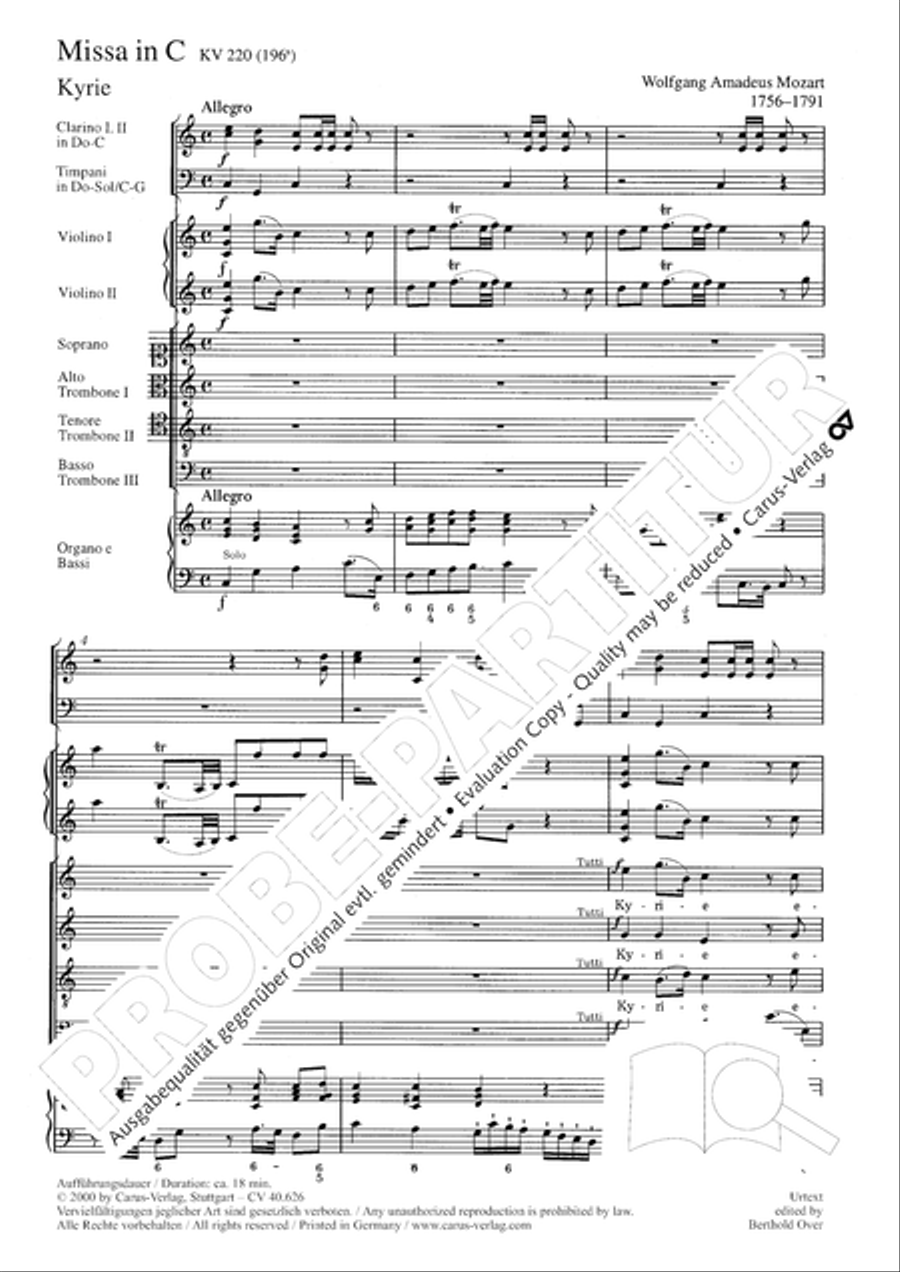 Mass in C Major Mass in C Major 4-Part scores gallery preview page 9