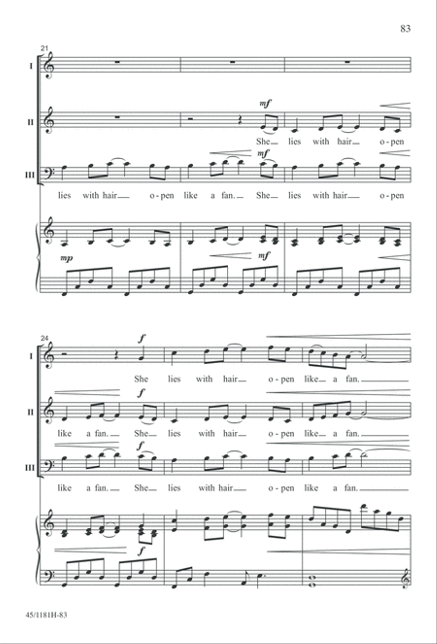 Contemporary Choral Classics 3-Part scores gallery preview page 83
