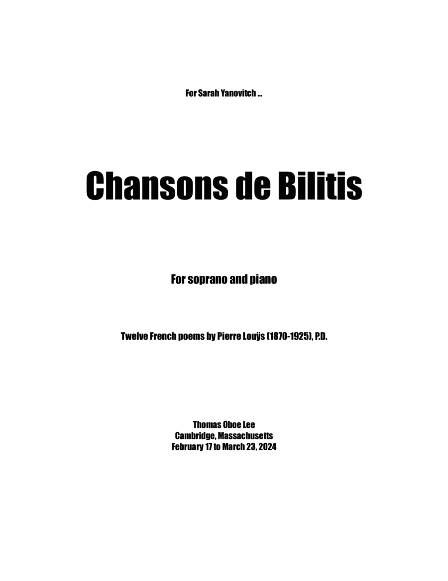Chansons de Bilitis (2024)