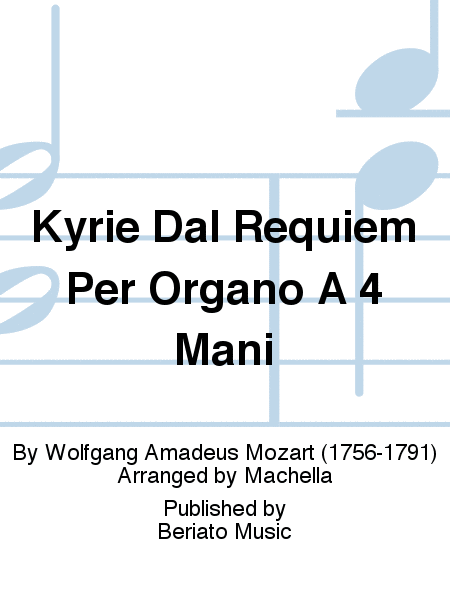 Kyrie Dal Requiem Per Organo A 4 Mani