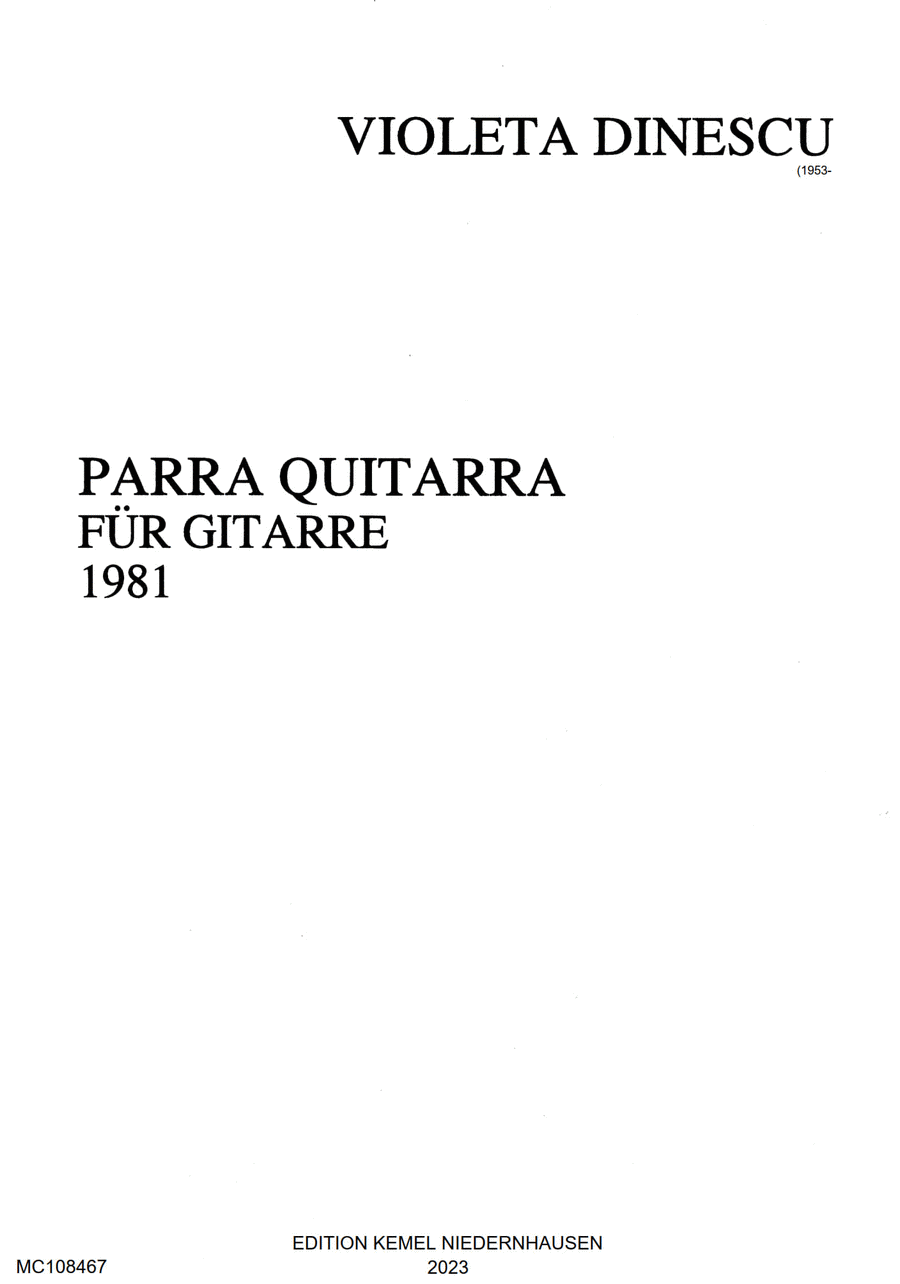 Parra quitarra Parra quitarra Guitar scores gallery preview page 1