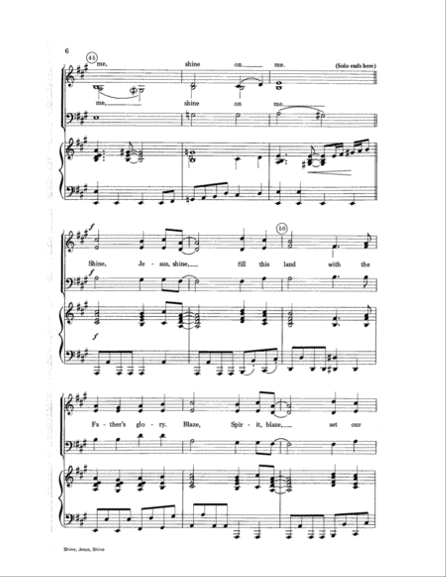 Shine, Jesus, Shine Choir scores gallery preview page 6