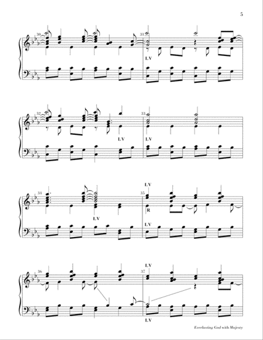 Everlasting God with Majesty 3-Octaves scores gallery preview page 5