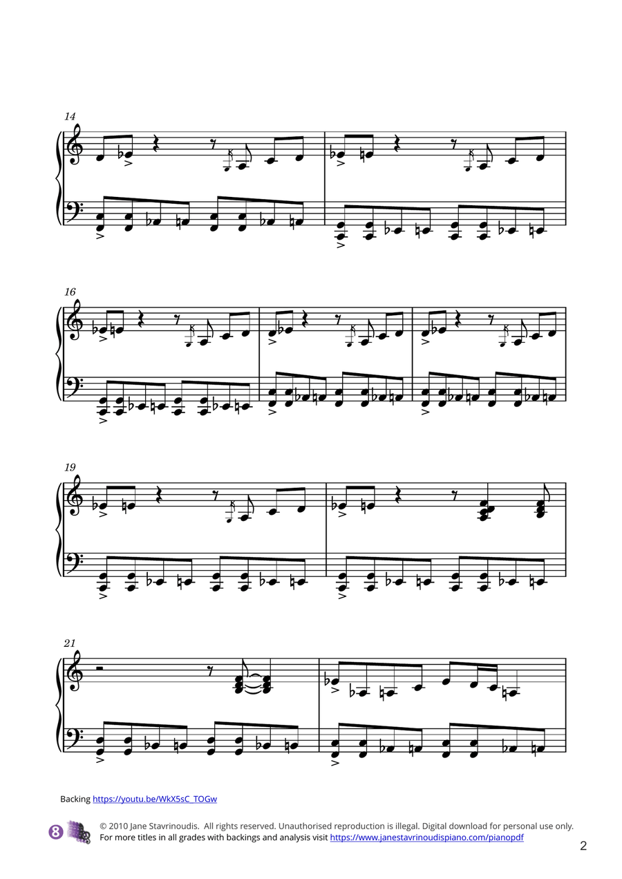 Pine Top's Boogie Woogie Piano Solo scores gallery preview page 2
