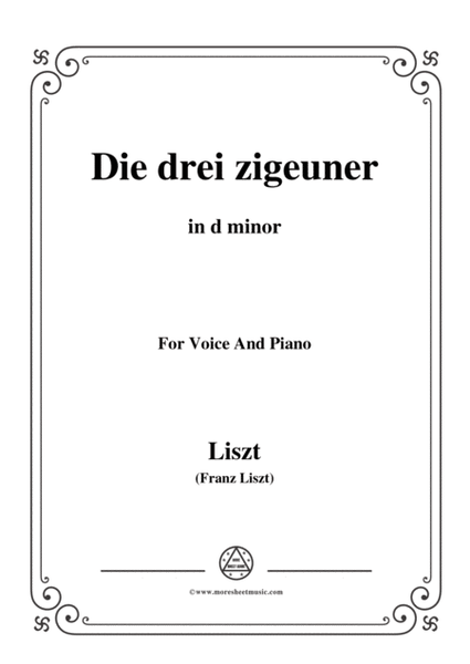 Liszt-Die drei zigeuner in d minor,for Voice and Piano image number null