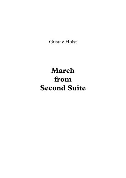 March from Second Suite - Gustav Holst image number null