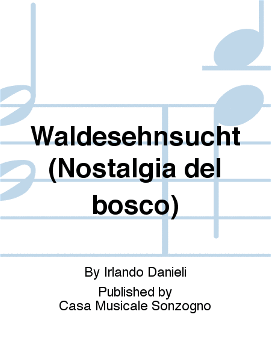 Waldesehnsucht (Nostalgia del bosco) Piano scores gallery preview page 1