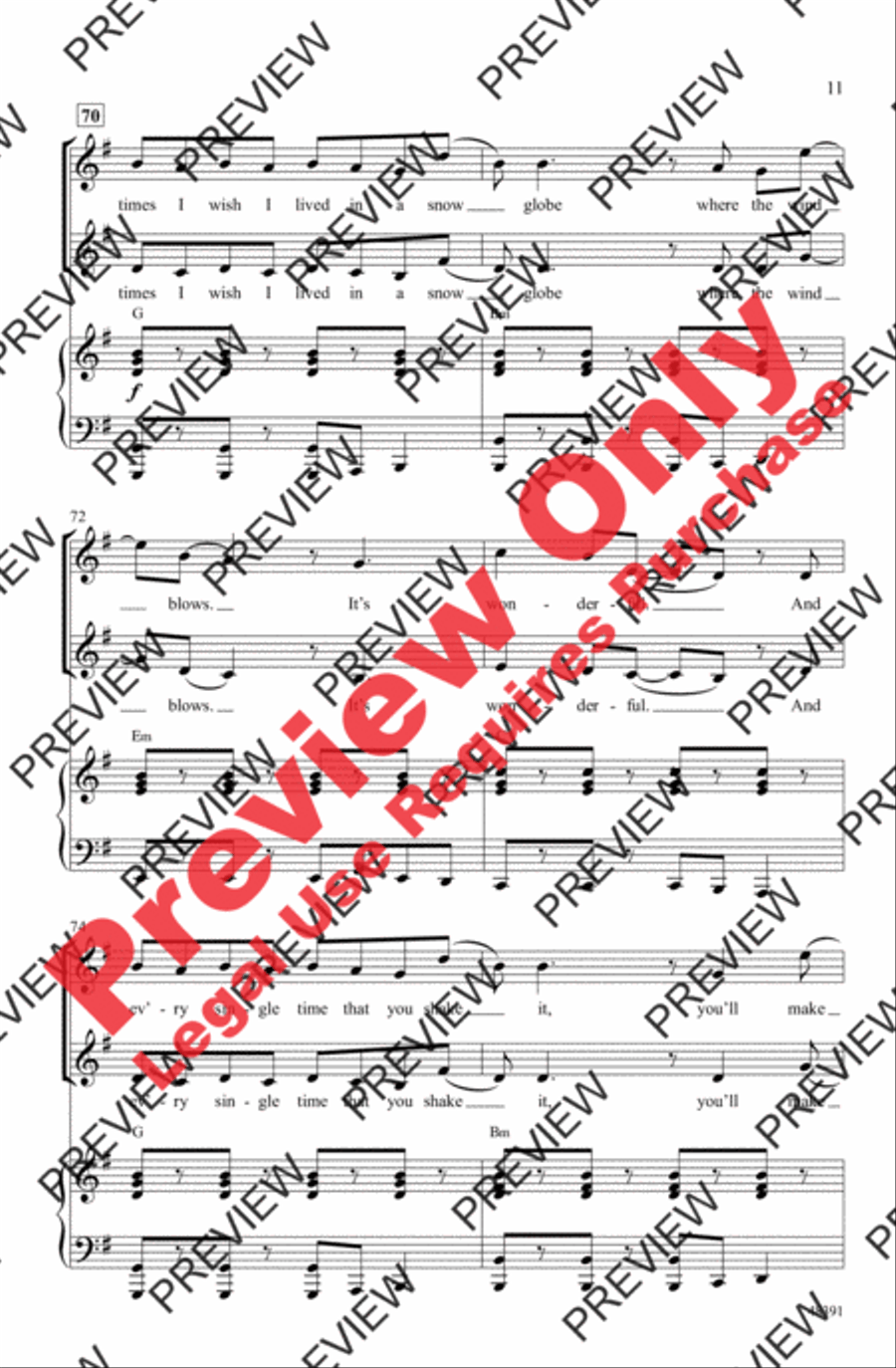 Snow Globe 2-Part scores gallery preview page 11