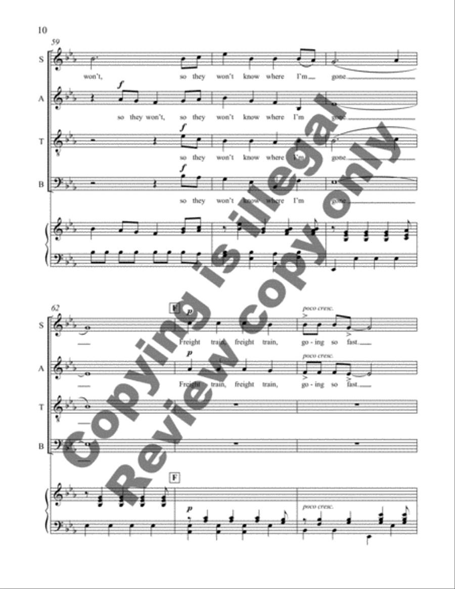 Freight Train 4-Part scores gallery preview page 12