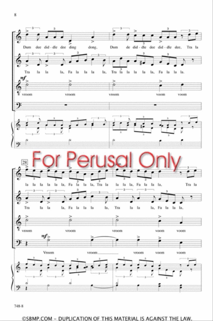 The Fiddler of Dooney - SATB Octavo 4-Part scores gallery preview page 7