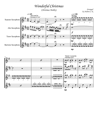 Book cover for Christmas Medley for Saxophone Quartet