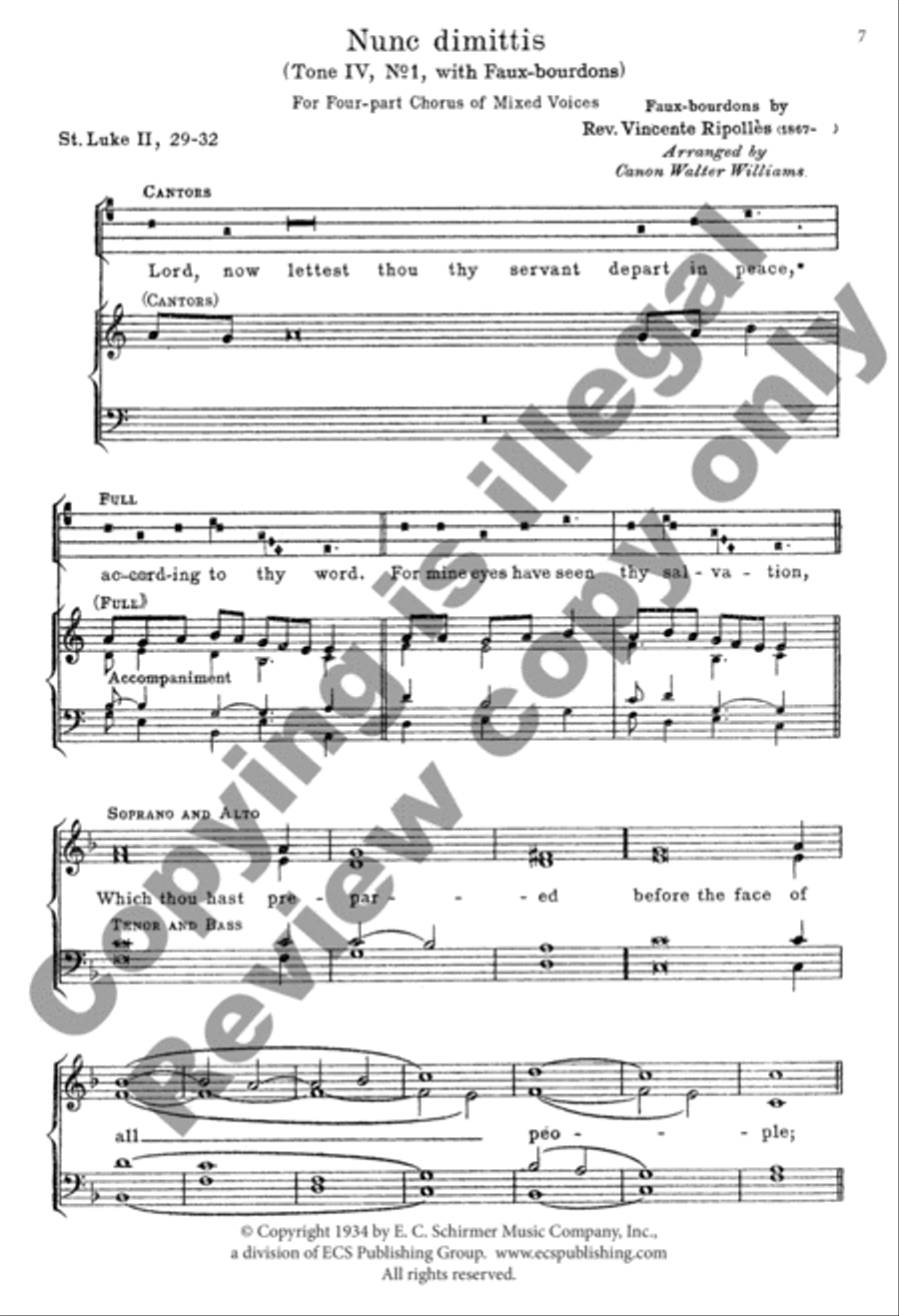 Magnificat & Nunc Dimittis 4-Part scores gallery preview page 5