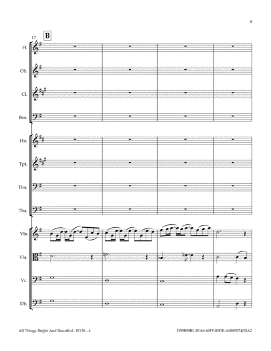 All Things Bright And Beautiful Full Orchestra scores gallery preview page 5