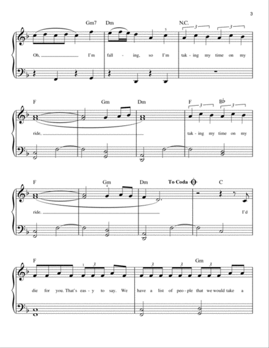 Ride Easy Piano scores gallery preview page 3