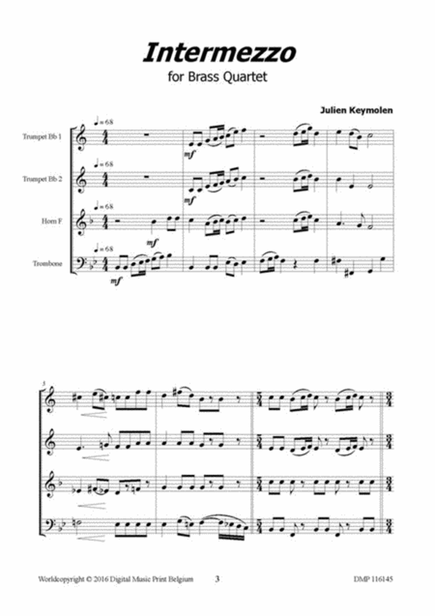 Intermezzo For Brass Quartet