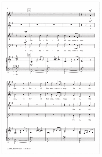 Arise, Beloved! by Rosephanye Powell 4-Part - Digital Sheet Music