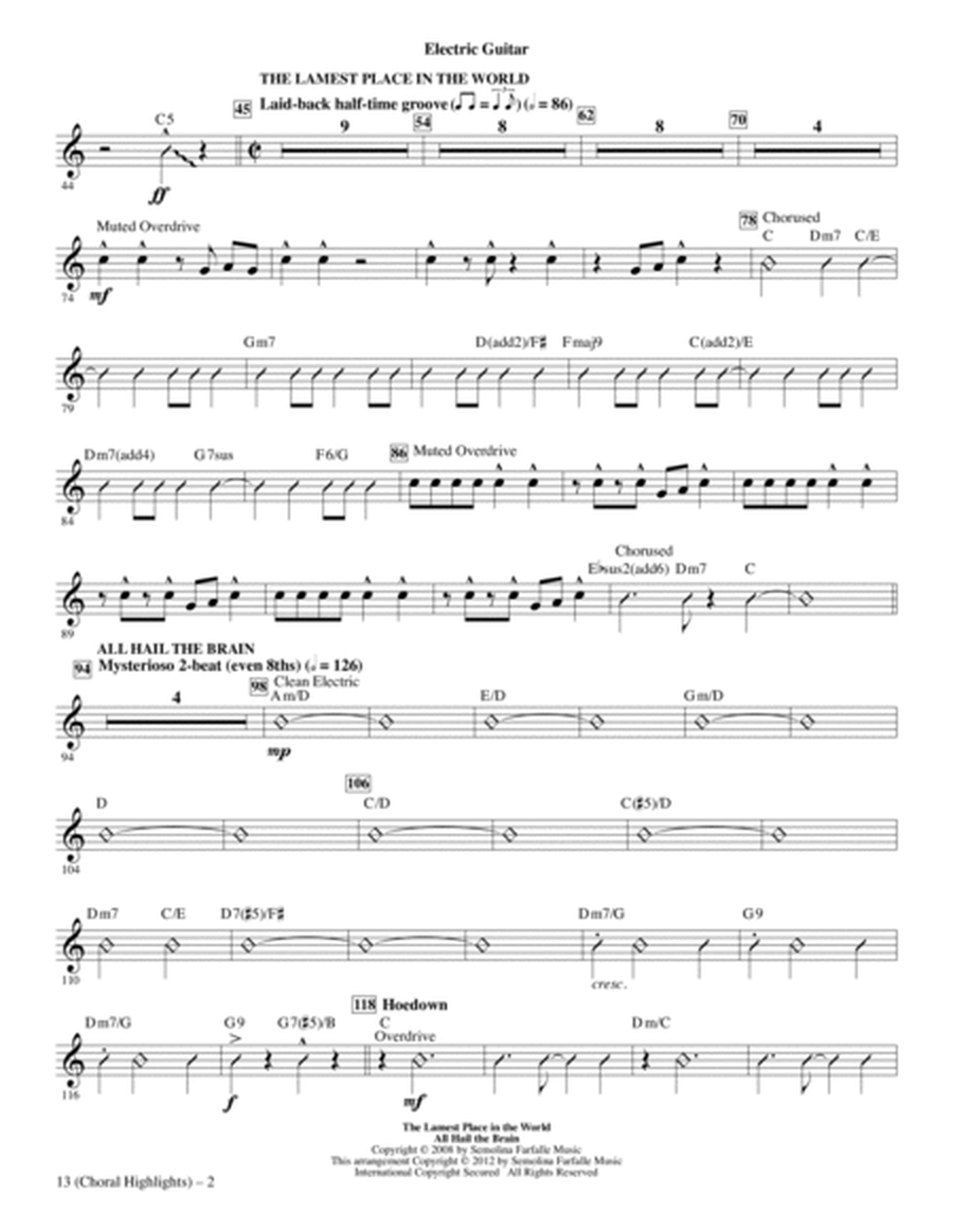 13 (Choral Highlights From The Broadway Musical) (arr. Roger Emerson) - Electric Guitar