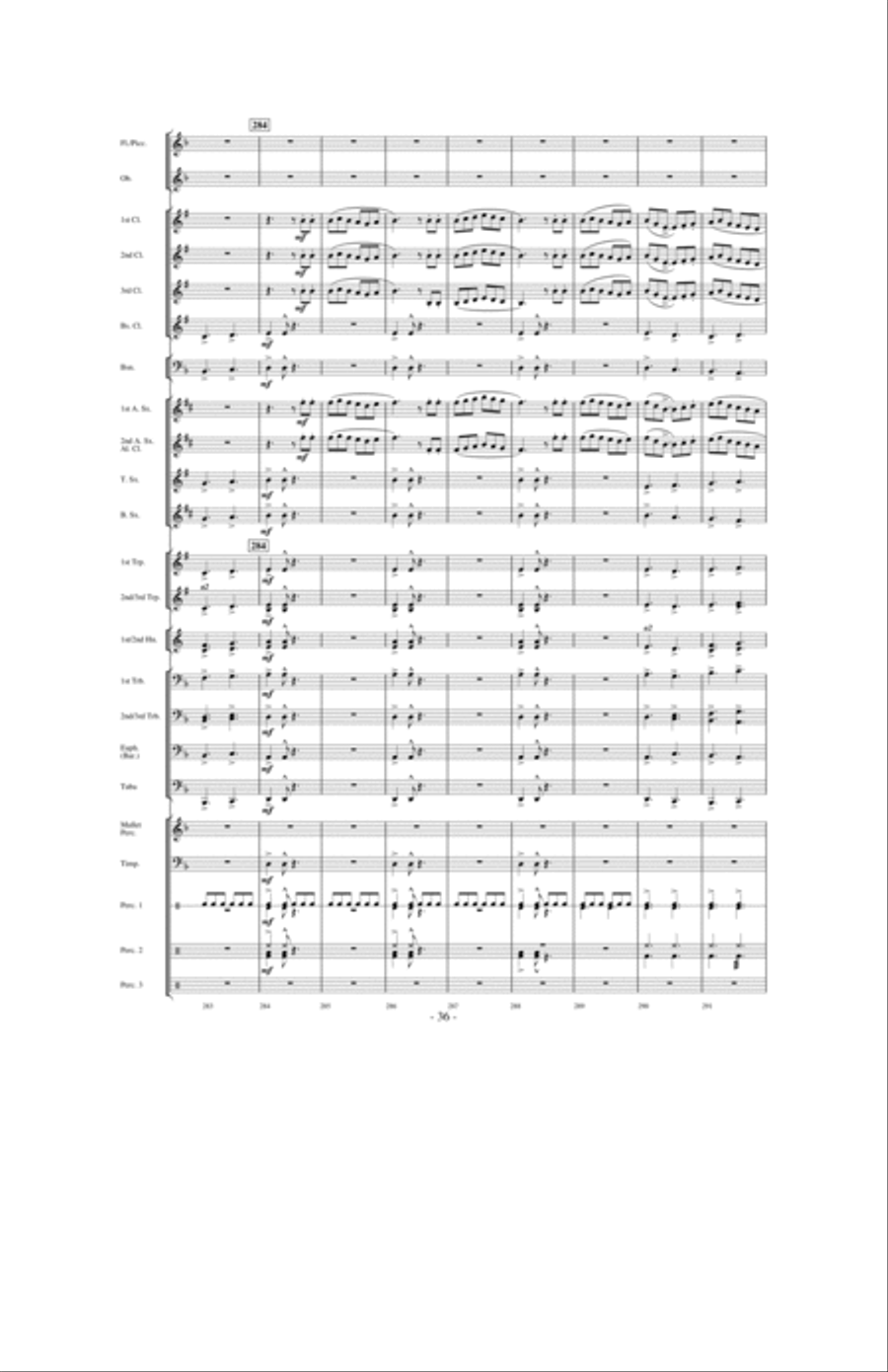 Dragons Fly on the Winds of Time Concert Band scores gallery preview page 35