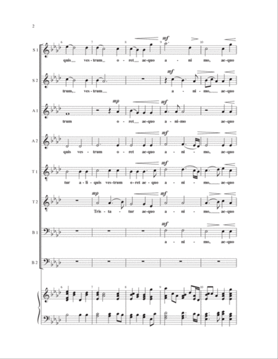 Cum Laude Ego Canto (With Praise I Will Sing) Divisi scores gallery preview page 2