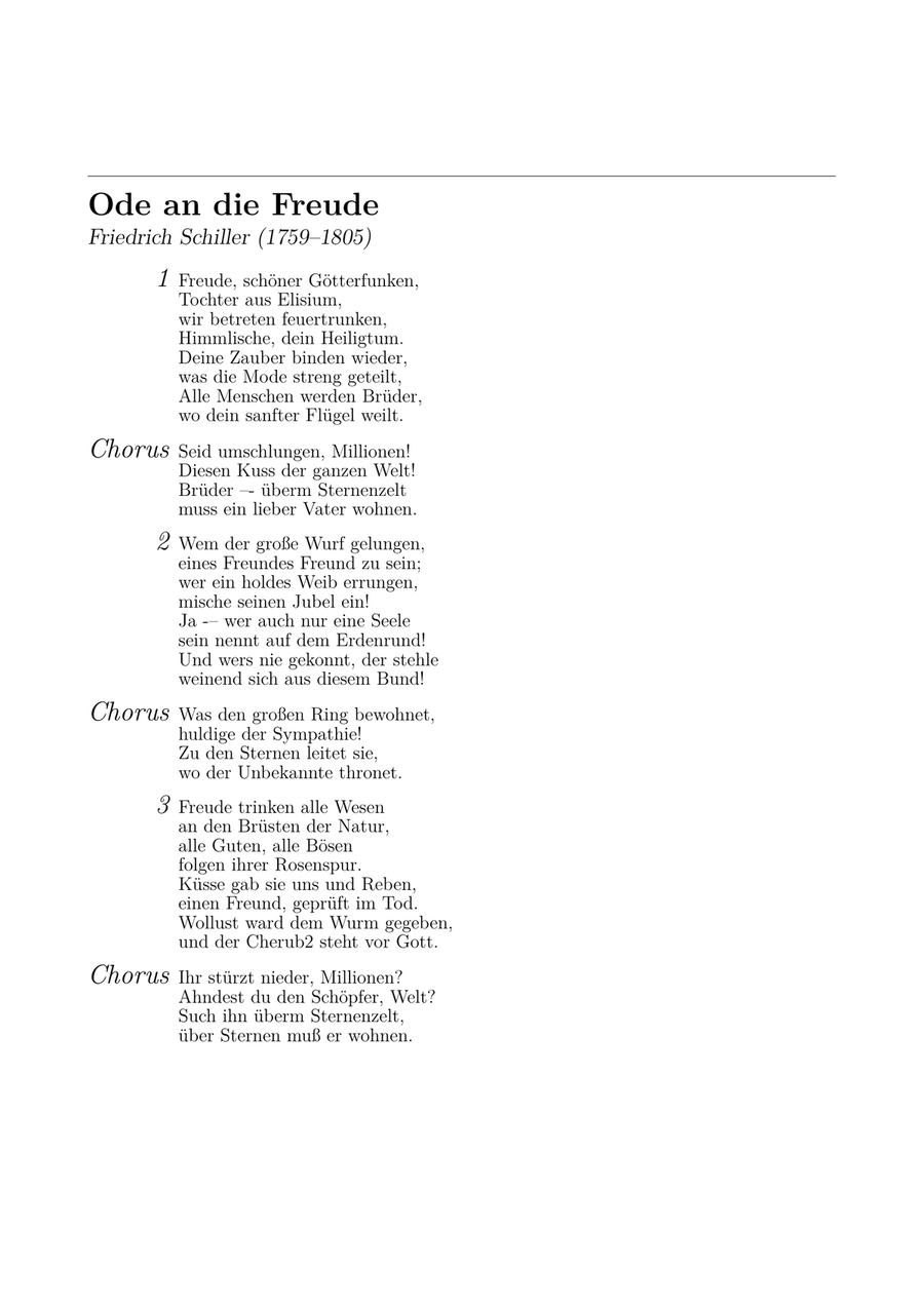 Ode an die Freude (Beethoven, Europahymne) Piano Solo scores gallery preview page 3