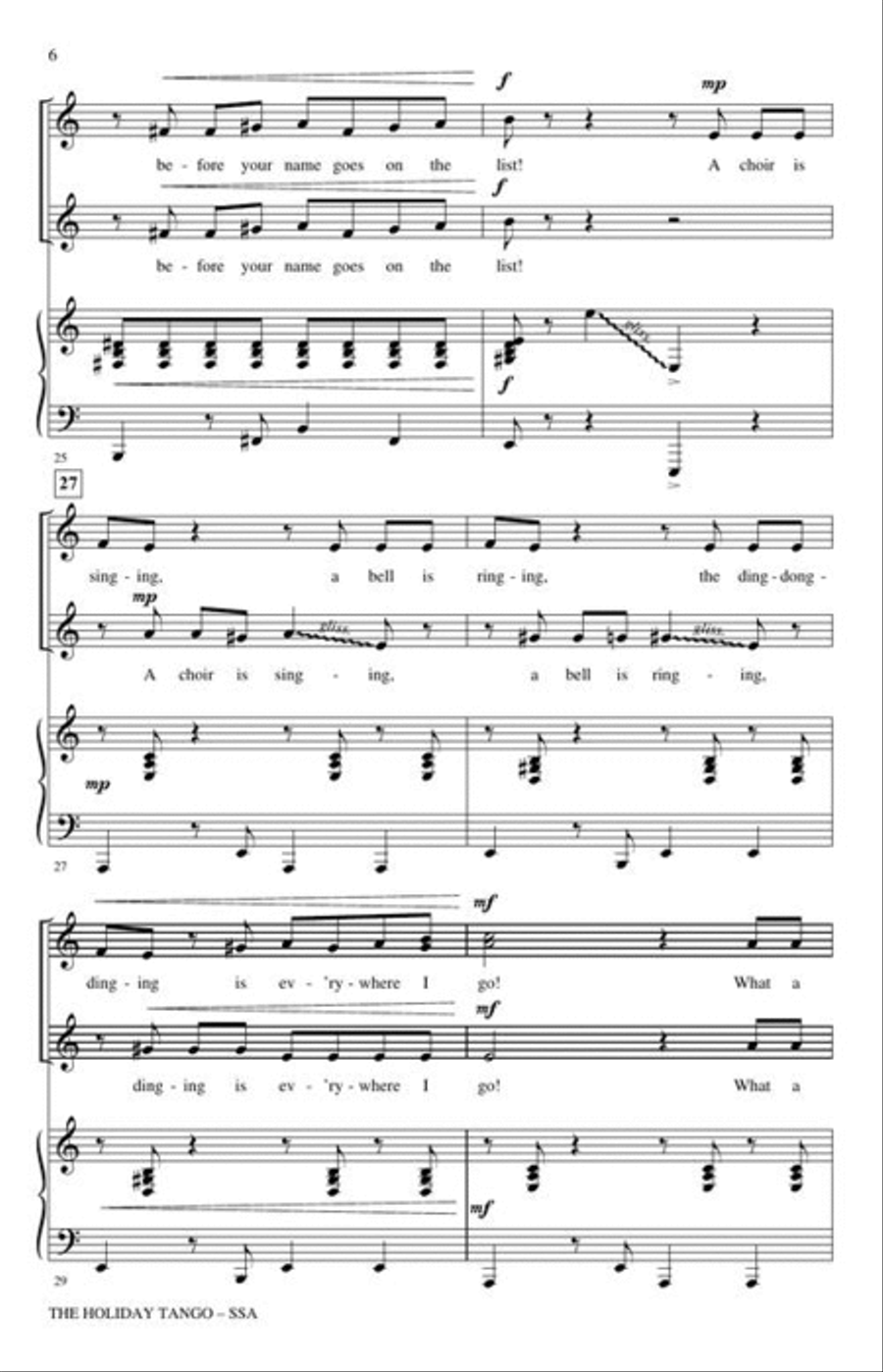 The Holiday Tango! SSA scores gallery preview page 5