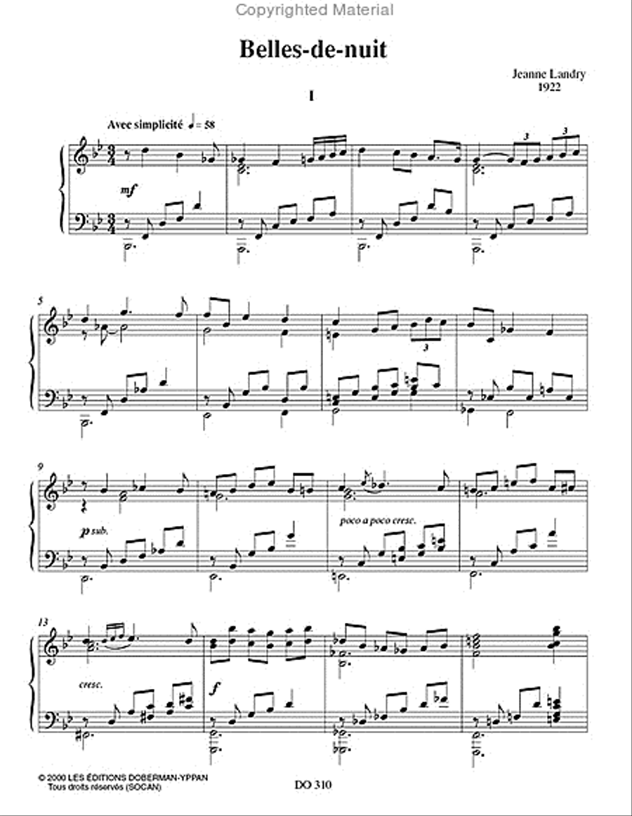 Belles-de-nuit Belles-de-nuit Piano Solo scores gallery preview page 2
