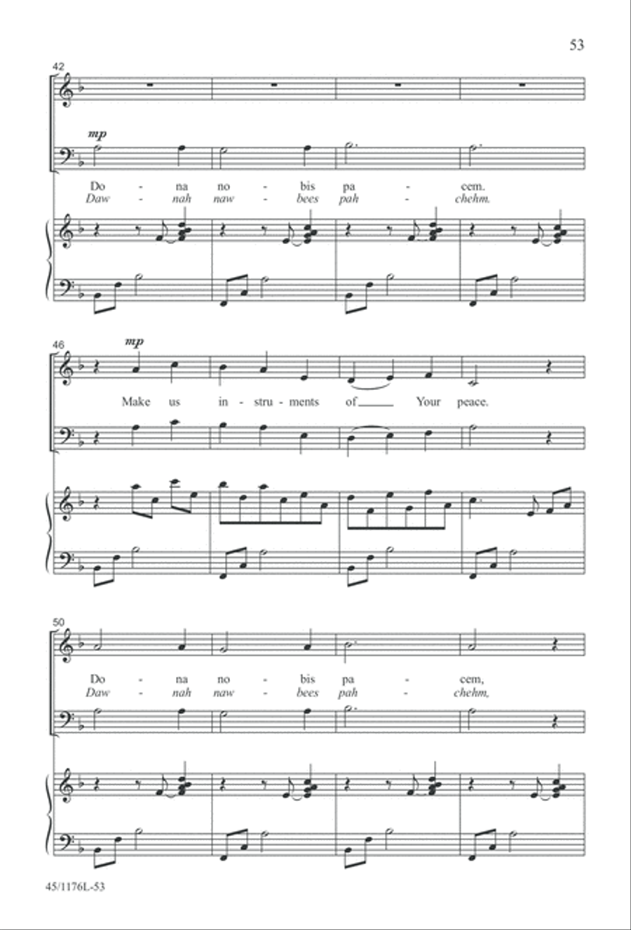 10 More Anthems for about 10 Singers 3-Part scores gallery preview page 53