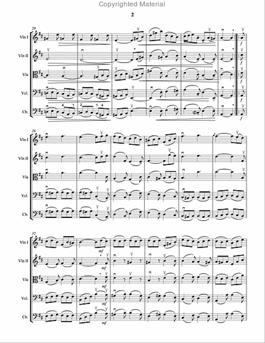 Gigue from Orchestral Suite #3 String Orchestra scores gallery preview page 3
