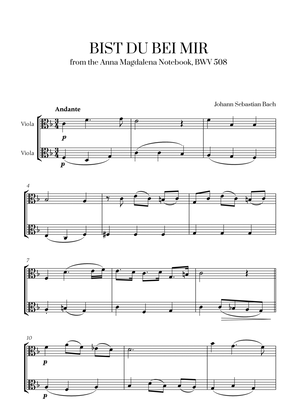 Johann Sebastian Bach - Bist du bei Mir (BWV 508) (F major) (for Viola Duet)