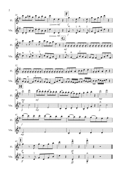 Eine Kleine Nachtmusik (1st movement) for Flute and Violin Duet image number null