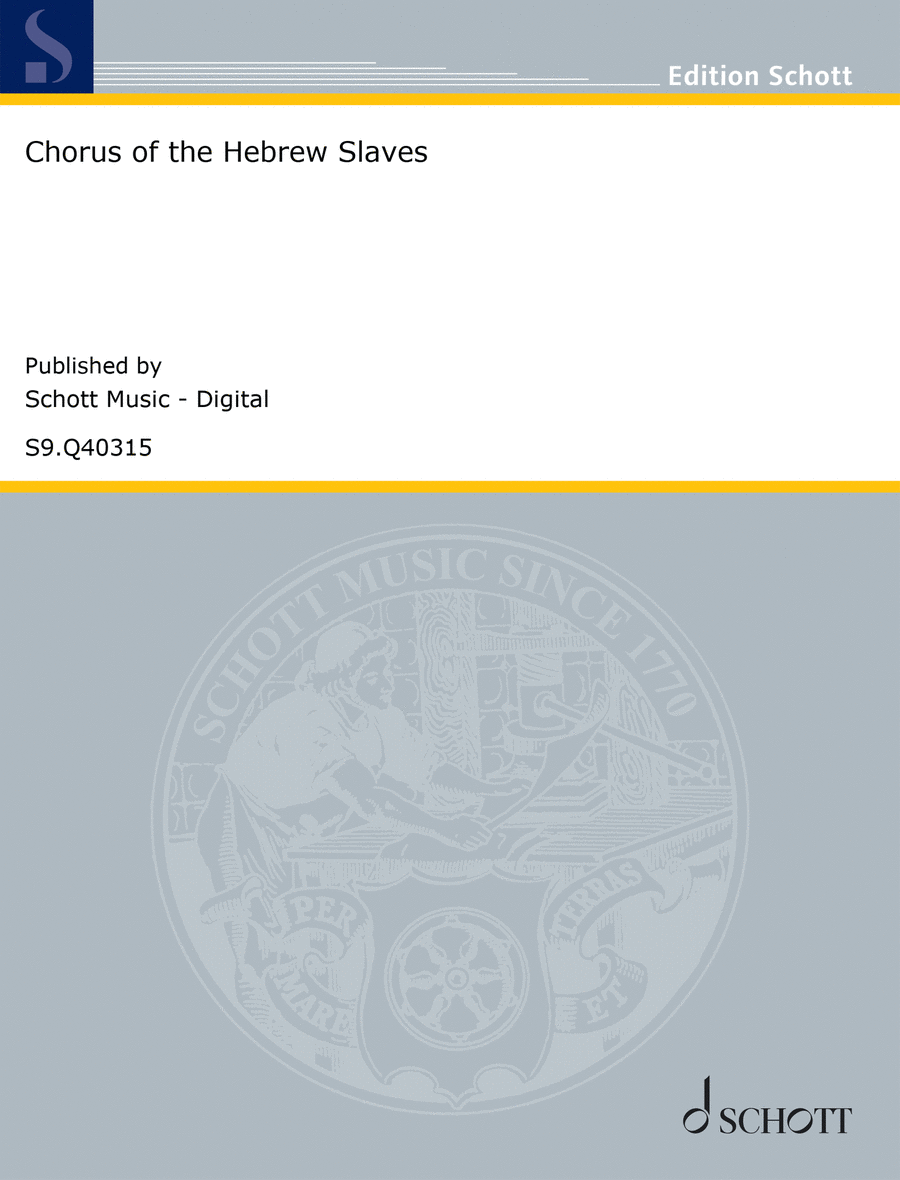 Chorus of the Hebrew Slaves Choir scores gallery preview page 1