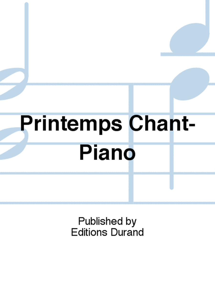 Printemps Chant-Piano